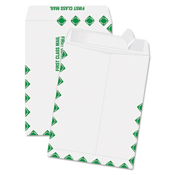 Redi-Strip Catalog Envelope, First Class, #10 1/2, Cheese Blade Flap, Redi-Strip Adhesive Closure, 9 x 12, White, 100/Box
