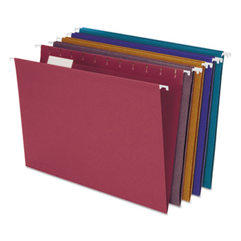 11X17 Hanging File Folders (25 Pack) Includes White Metal Rod Hangers,  Plastic Label Tabs & Label Cards