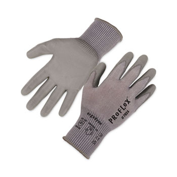 ProFlex 7024 ANSI A2 PU Coated CR Gloves, Gray, Medium, 12 Pairs/Pack