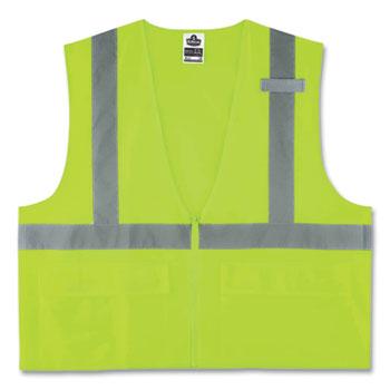 GloWear 8225Z Class 2 Standard Solid Vest, Polyester, Lime, 2X-Large/3X-Large