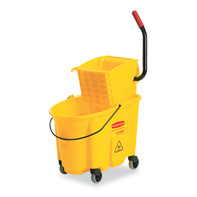 Wavebrake 26 Quart Side Press Mop Bucket & Wringer Combo, Yellow