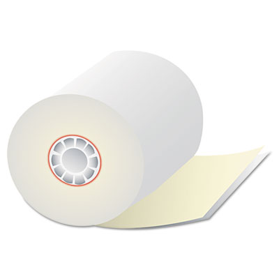 Two-Ply Teller Window/Financial Rolls, 3" x 90 ft., White/Canary Two-Ply Teller Window/Financial Rolls, 3" x 90 ft., White/Canary