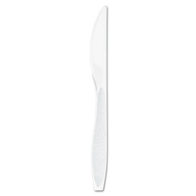 Impress Heavyweight Full-Length Polystyrene Cutlery, Knife, Whit