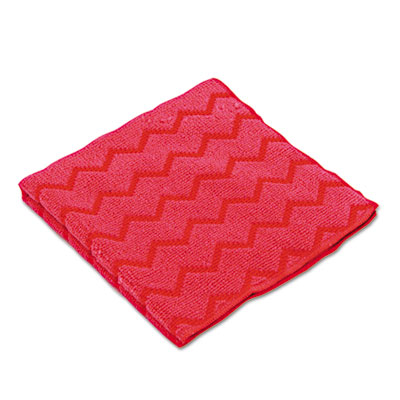 HYGEN Microfiber Cleaning Cloths, 12 x 12, Red, 12/Carton