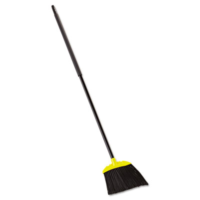 Jumbo Smooth Sweep Angled Broom, 46" Handle, Black/Yellow, 6/Car
