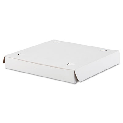 Lock-Corner Pizza Boxes, 10w x 10d x 1 1/2h, White, 100/Carton