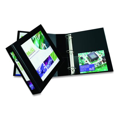 AbilityOne® 7510017035693, SKILCRAFT Framed Slant-D Ring View Binder, 3 Rings, 3" Capacity, 11 x 8.5, Black