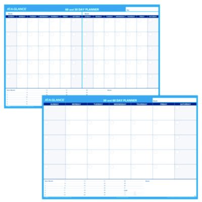 At-A-Glance+30%2f60-Day+Undated+Horizontal+Erasable+48+x+32+Wall+Planner+PM33328