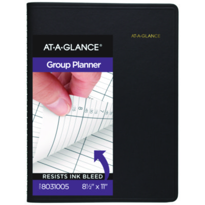 At-A-Glance Four-Person Group Undated Daily Appointment Book Black 8031005