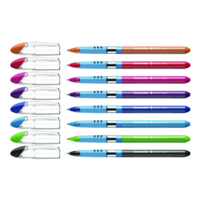 Slider+Basic+Ballpoint+Pen+Stick+Extra-Bold+1.4+mm+Assorted+Ink+and+Barrel+Colors+8%2fPack+151298