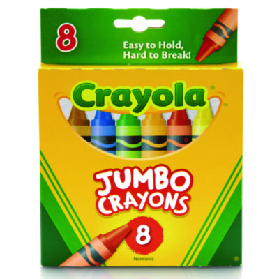 Crayola Jumbo Crayons Assorted Colors 8/Box 520389