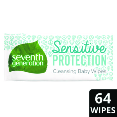 Free and Clear Baby Wipes 7 x 7 Unscented White 64/Flip-Top Pack 34208