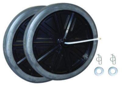 Rubbermaid® 12-Inch Wheel Kit with Hardware, Black