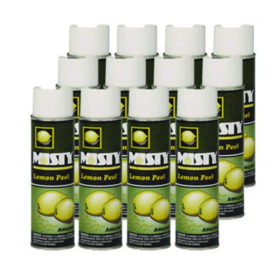 Misty Handheld Air Deodorizer Lemon Peel 10 oz Aerosol Spray 12/Carton 1001842