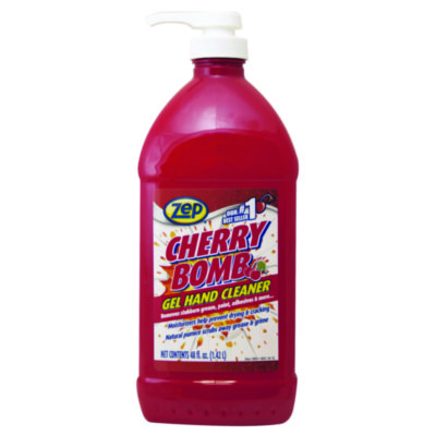 Cherry Bomb Gel Hand Cleaner Cherry Scent 48 oz Pump Bottle ZUCBHC484