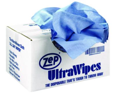 Zep® Ultra Wipes, 1-Ply, 14 x 12, Blue, 450/Carton