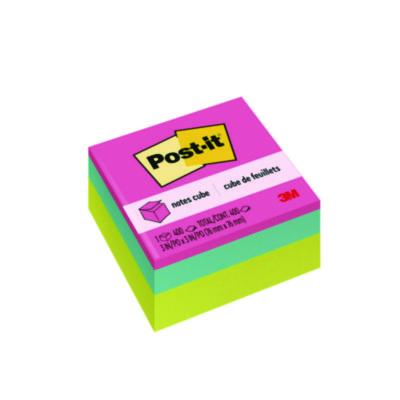 Post-it® Original Cubes, 3" x 3", Pastels Collection, 400 Sheets/Cube