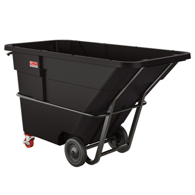 Suncast Commercial® 1.5 cu yd Standard Duty Tilt Truck, Forkliftable Frame, 1,300 lb Capacity, Black