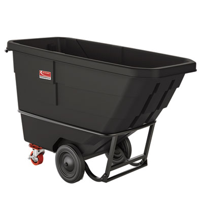 Suncast Commercial® 0.75 cu yd Standard Duty Tilt Truck, 1,300 lb Capacity, Black