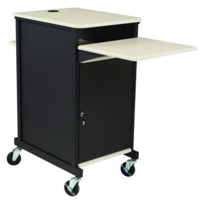 Oklahoma Sound® Jumbo Presentation Cart, 21 x 33 x 40, Ivory/Black