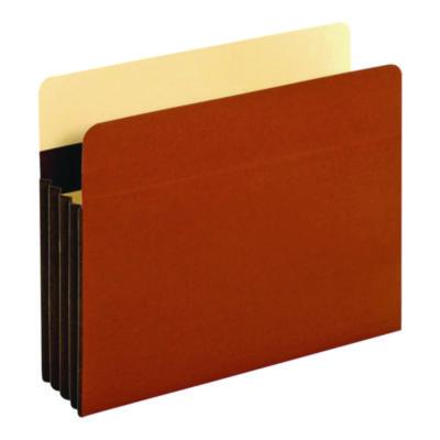 Pendaflex® Tyvek Heavy-Duty Reinforced File Pockets, 3.5" Expansion, Letter Size, Redrope, 10/Box