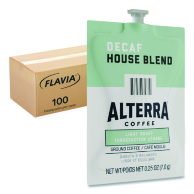 Alterra+Decaf+House+Blend+Coffee+Freshpack+0.25+oz+Pouch+100%2fCarton+48013