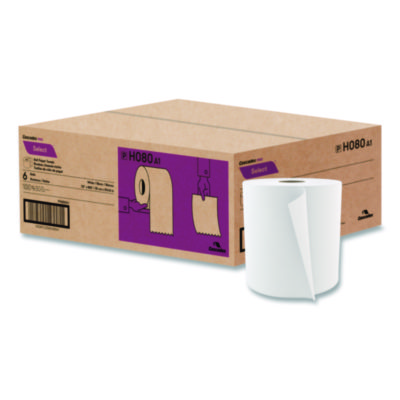 Cascades+Pro+Roll+Paper+Towels+1-Ply+7.9%22+x+800+ft++White+6+Rolls%2fCarton+H080