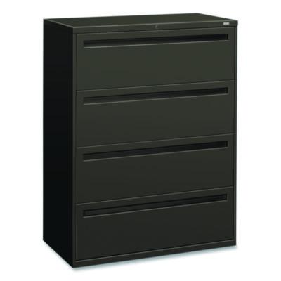 HON® Brigade 700 Series Lateral File, 4 Legal/Letter-Size File Drawers, Charcoal, 42 x 18 x 52.5