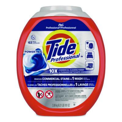 Tide® Commercial Power PODS Laundry Detergent, 63 Liquid Pods, 101 oz Tub