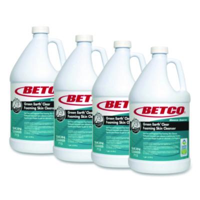 Betco® Green Earth Clear Foaming Skin Cleanser, Fragrance-Free, 1 gal Bottle, 4/Carton