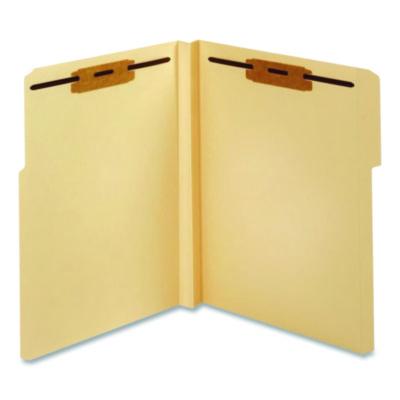 Pendaflex® Manila Fastener Folders, 1/3-Cut Tab: Assorted, Expands 1.5", 2 Fasteners, Letter Size, Manila, 50/Box