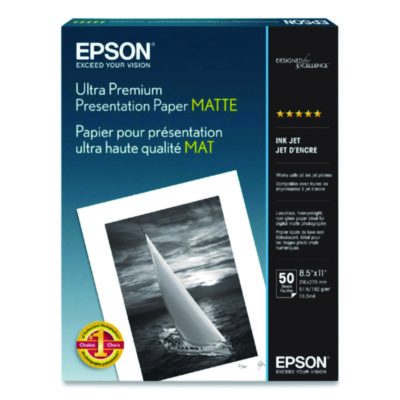 Epson+Ultra+Premium+Matte+Presentation+Paper+Paper%2c+8.50%22+x+11%22+-+50+Pack