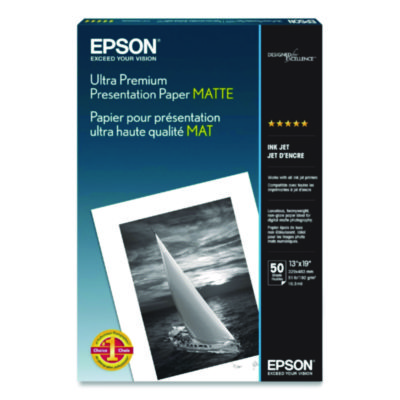 Epson+Matte+Ultra+Premium+Presentation+Paper%2c+13%22+x+19%22+-+50+Sheets