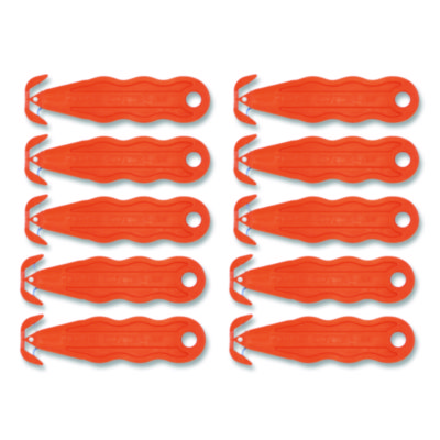 Kurve+Blade+Plus+Safety+Cutter+5.75%22+Plastic+Handle+Orange+10%2fBox+PLS100G