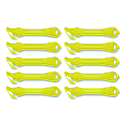 Excel+Plus+Safety+Cutter+7%22+Plastic+Handle+Yellow+10%2fPack+PLS40030Y