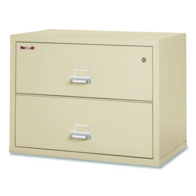 FireKing® Insulated Lateral File, 2 Legal/Letter-Size File Drawers, Parchment, 37.5" x 22.13" x 27.75"