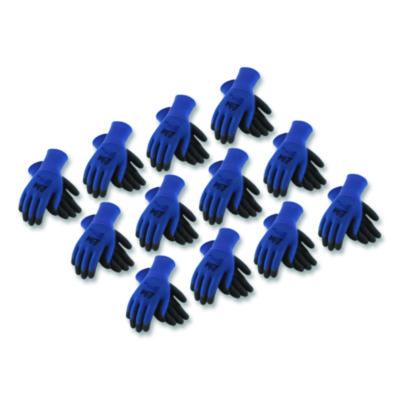 G-Tek® GP Nitrile-Coated Nylon Gloves, EN388: 4121, 10" Long, X-Large, Blue/Black, 12 Pairs