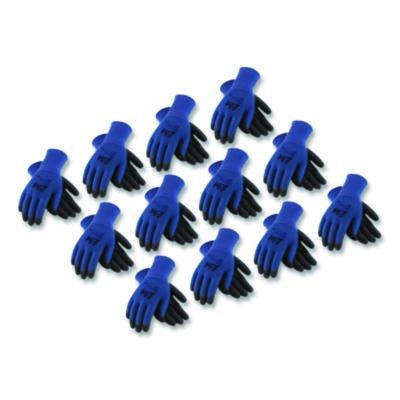 G-Tek® GP Nitrile-Coated Nylon Gloves, EN388: 4121, 10" Long, Small, Blue/Black, 12 Pairs