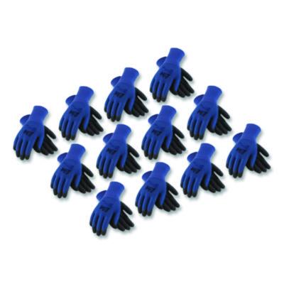 G-Tek® GP Nitrile-Coated Nylon Gloves, EN388: 4121, 10" Long, Medium, Blue/Black, 12 Pairs