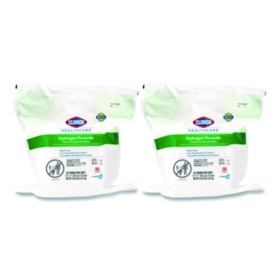 Hydrogen+Peroxide+Cleaner+Disinfectant+Wipes+12+x+11+Unscented+White+185%2fPack+2+Packs%2fCarton+30827