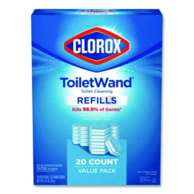 Disinfecting+ToiletWand+Refill+Heads+Toilet+Cleaning+Scrubbing+Pads+Blue%2fWhite+20%2fPack+31049