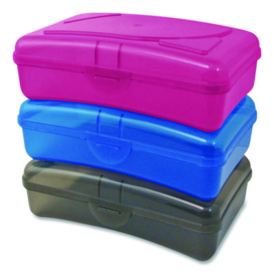 Plastic+School+Box+1+Compartment+8+x+5.13+x+2.13+Randomly+Assorted+Colors+6%2fCarton+114116CT