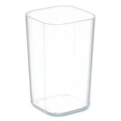 TRU RED™ Stackable Plastic Pencil Cup Stackable Plastic Pencil Cup, 2.61 x 2.61 x 4.3, Clear