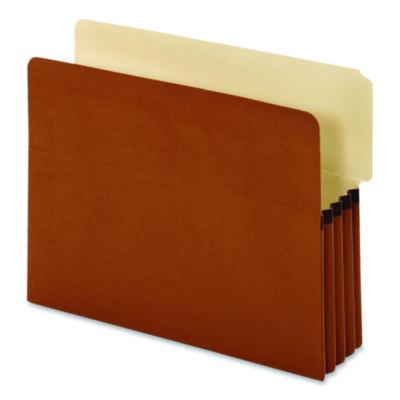 Pendaflex® End Tab File Pocket, 3.5" Expansion, Letter Size, Redrope, 10/Box