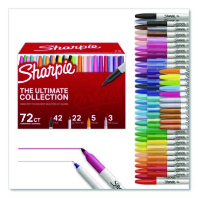 Sharpie® Permanent Markers Ultimate Collection Value Pack, Assorted Bullet Tips, Assorted Colors, 72/Set