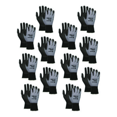 Ninja Nitrile Coating Nylon/Spandex Gloves Black/Gray X-Large Dozen N96790XL