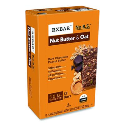 A.M. RXBAR® Gluten-Free Peanut Butter Dark Chocolate Protein Bar, 1.9 oz Bar, 12/Box