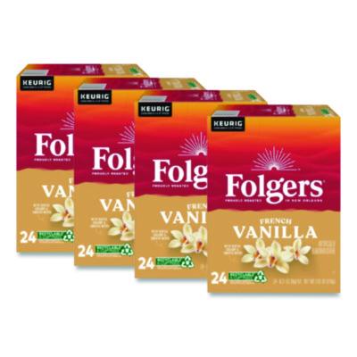 Folgers® French Vanilla Coffee K-Cups, French Vanilla, 24/Box, 4 Boxes/Carton