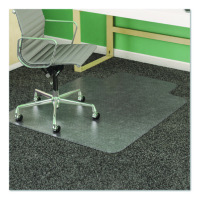 Deflecto+SuperMat+Frequent+Use+Chair+Mat+Med+Pile+Carpet+Flat+36x48+Lipped+Clear