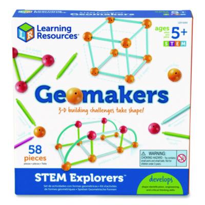 Learning Resources® STEM Explorers Geomakers, Grades K to 2, 58 Pieces